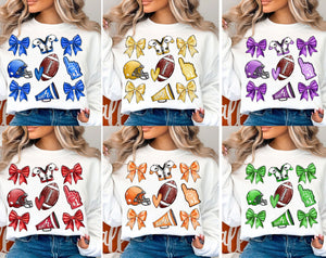 Colorful Retro Football and Cheer